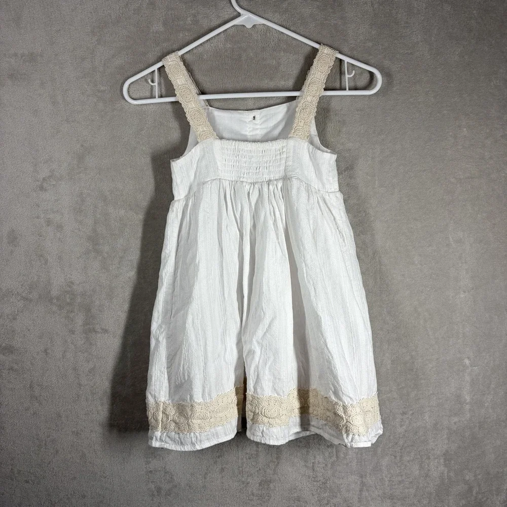 Haute Hippie White Button Front Dress Size 7 Crochet Lace Boho Beachy Coastal